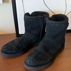 Ugh Black Suede Ankle Boots